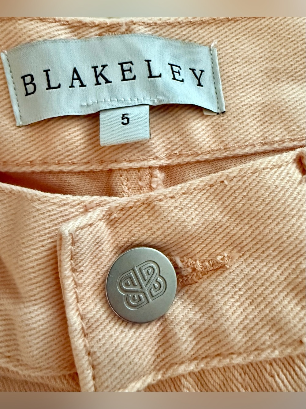 Blakeley Bex Peach High Rise Barrel Leg Jeans NWT 5 - Picture 4 of 10